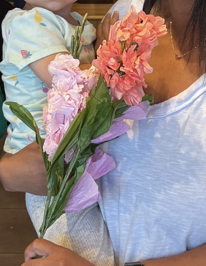 Caroline's paper flowers