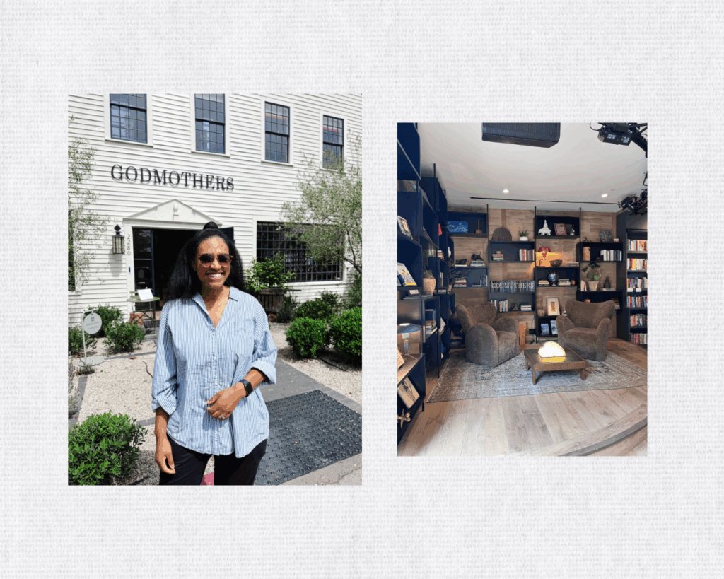 Godmothers bookstore photo for blog and email list